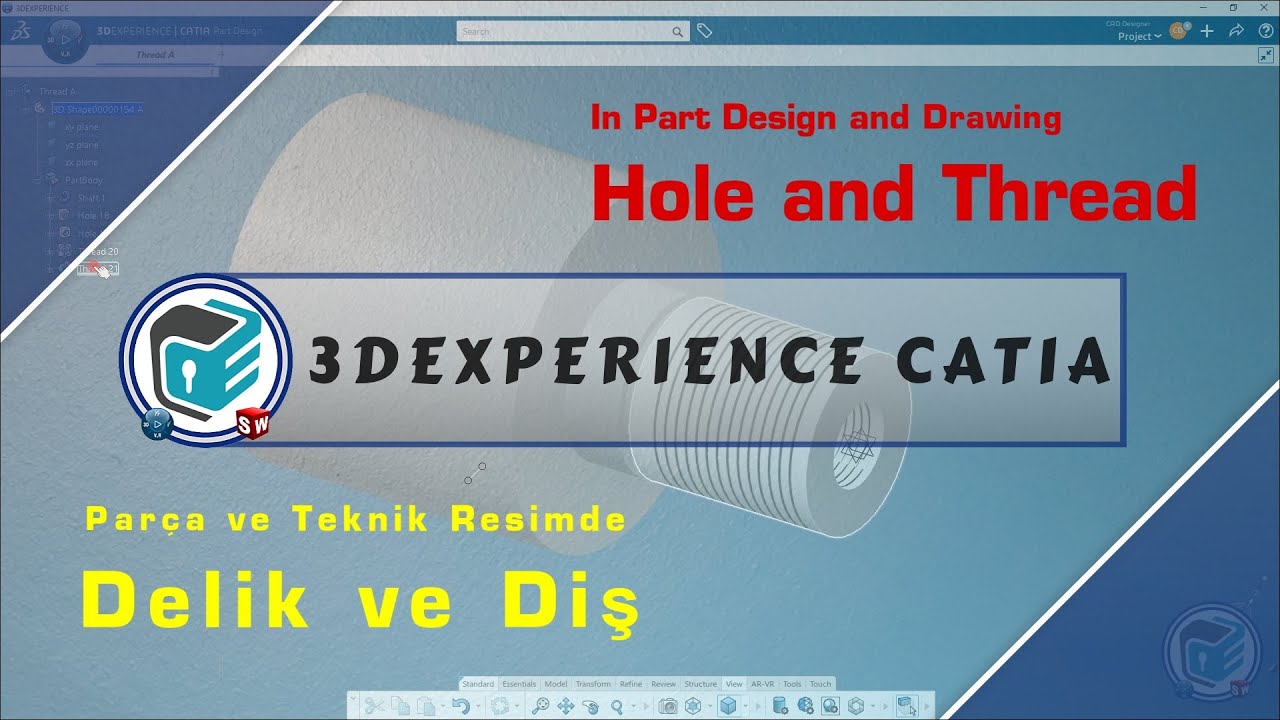 3DEXPERIENCE CATIA - Hole and Thread  🌟