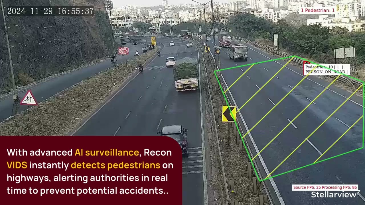 Pedestrian Walking on Highway- Incident Detection