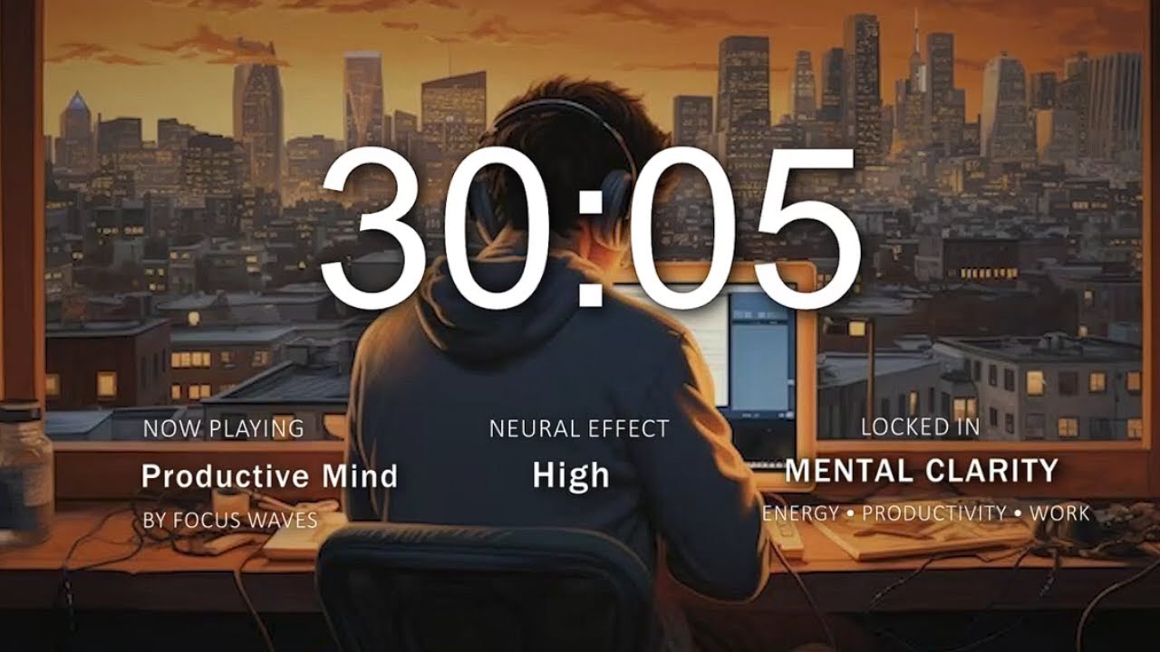 ⭐ 30-Min Groovy Electro Focus Music | Deep Focus Beats for Study & Work