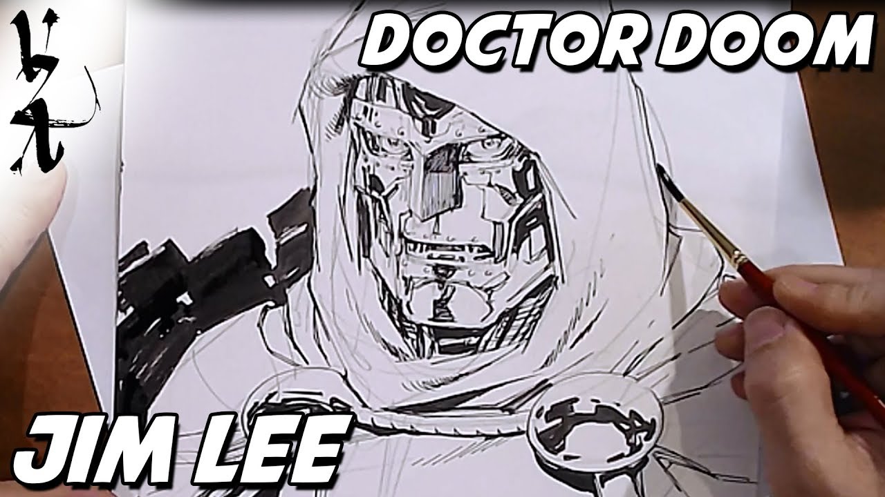 Jim Lee drawing Dr. Doom