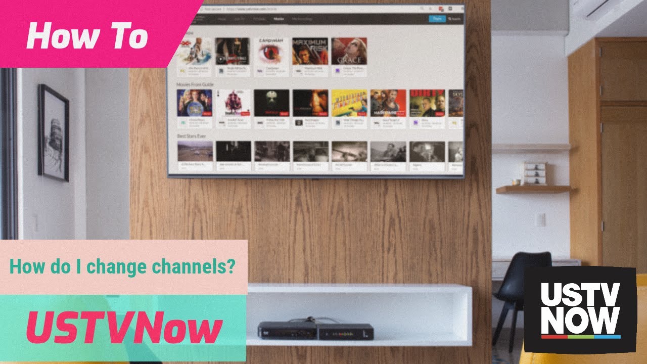 How do I change channels on USTVNow?