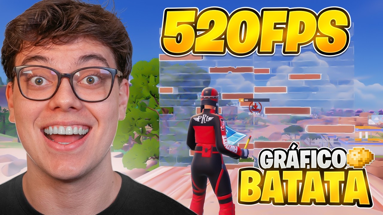 EU JOGUEI FORTNITE COM GRAFICOS DE BATATA *DIFICIL DEMAIS!*