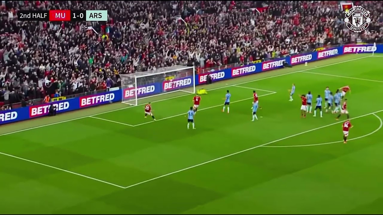Bruno Fernandes free kick against arsenal 4K clips for edit
