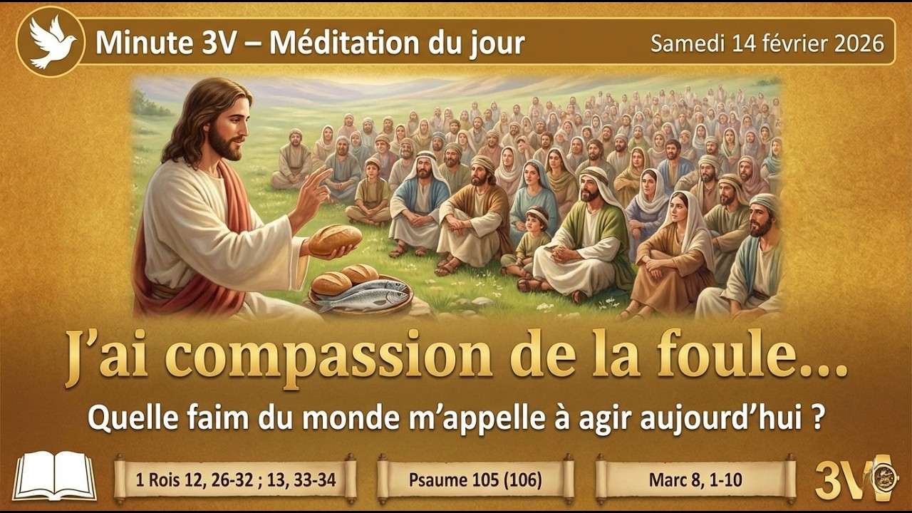 Jésus nourrit plus de 4000 personnes-7 pains |Qu’as-tu à offrir au monde ? | Meditation 14 Fev 2026