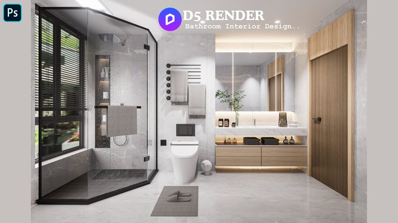 How to Create Realistic Bathroom Design in D5 Render | Step-by-Step Tutorial