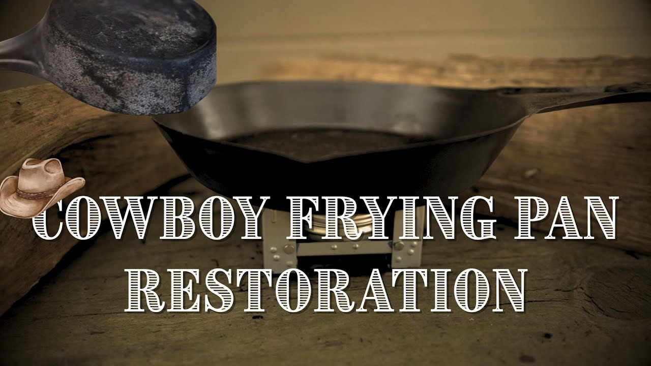 Restoring a 1900s ACME #2 “Cowboy” Frying Pan — AND Cooking a Real Cowboy Breakfast! #asmr