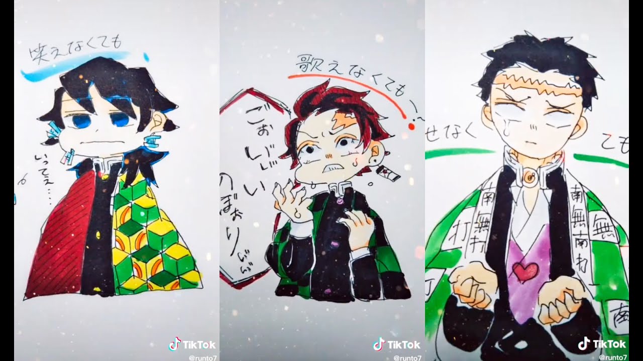 ティックトック絵 | 鬼滅の刃イラスト - TikTok Kimetsu no Yaiba Painting #8