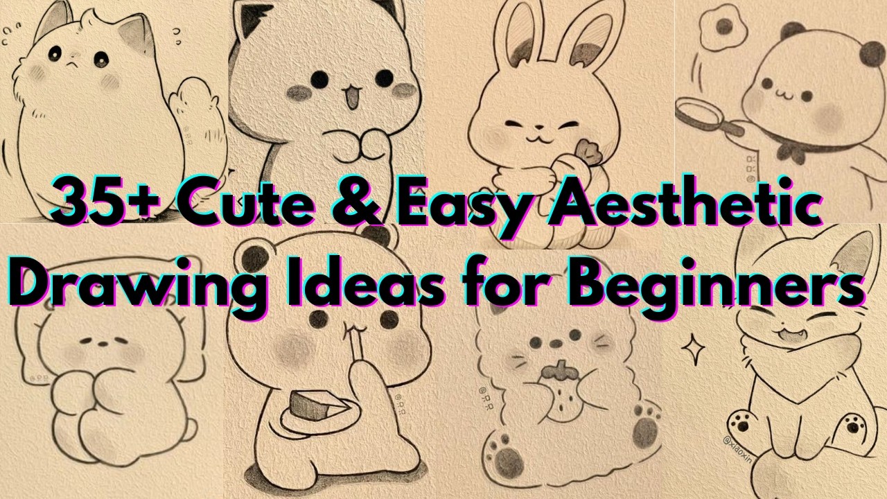 35+ Cute & Easy Aesthetic Drawing Ideas for Beginners