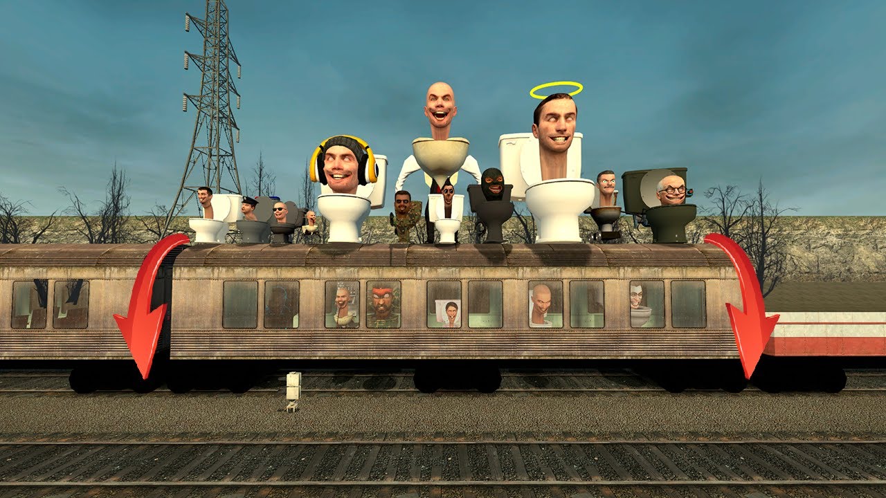 Spartan Kicking Skibidi Toilets From The Moving Train | Garry's Mod
