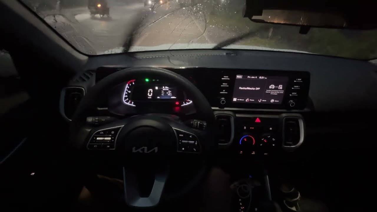 Kia Sonet LX AT | Heavy Rain POV Driving