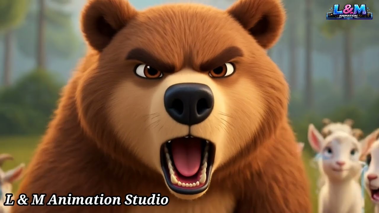 “The Bear Who Saved the Little Goat#viralkahani #viral 