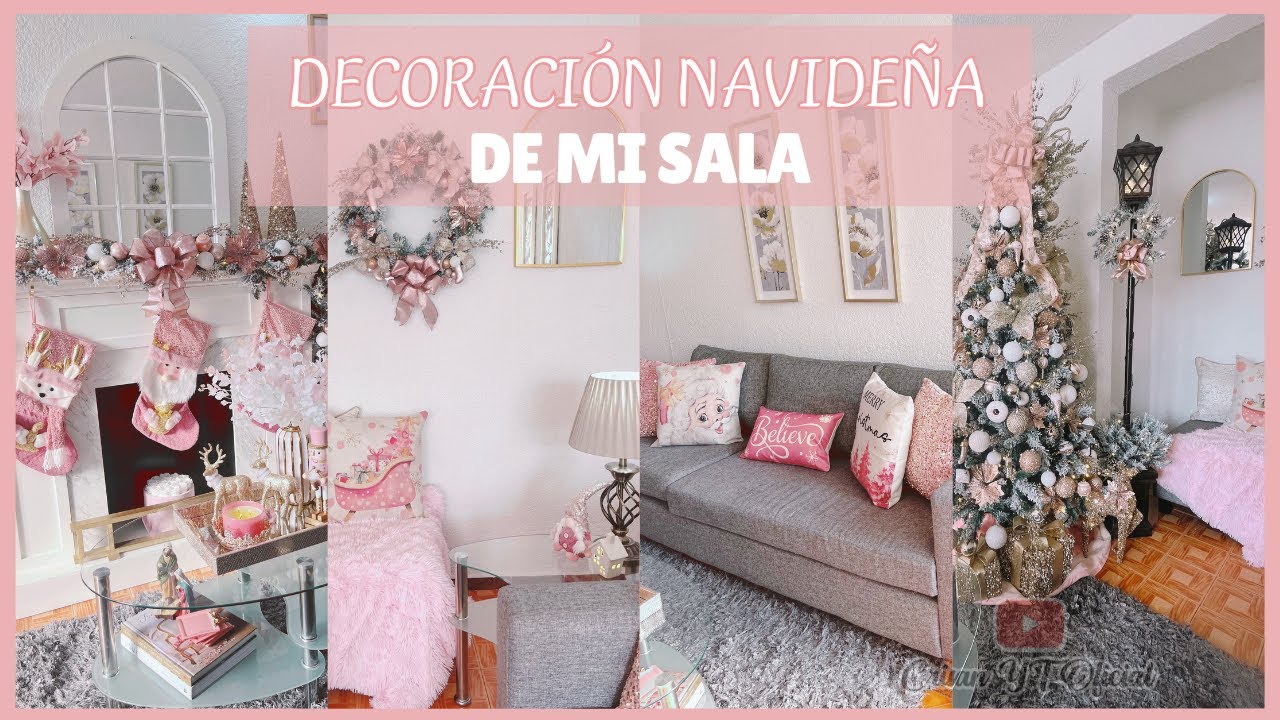 Decoración navideña de mi sala en Rosa RoseGold #Temu #Shein #coppel #walmartmexico | Crisan Oficial