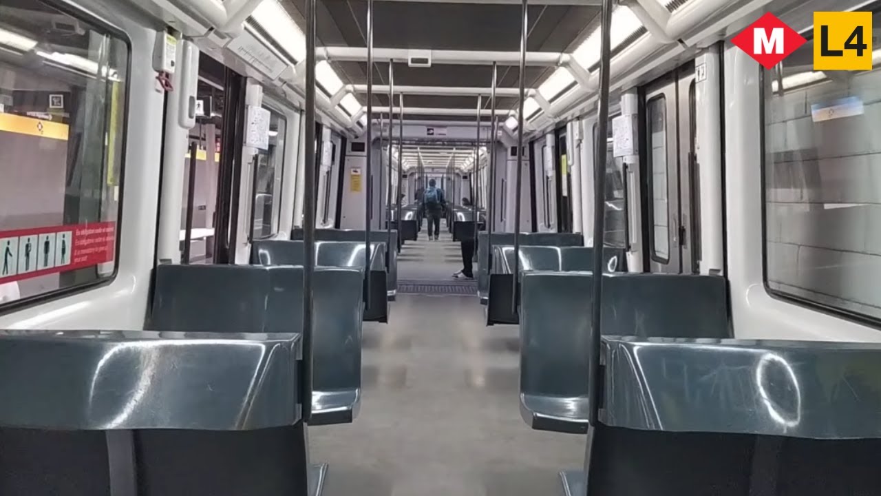 Trajecte amb la TMB 2100 original per la L4 del Metro Barcelona (2157, última UT sense reformar)