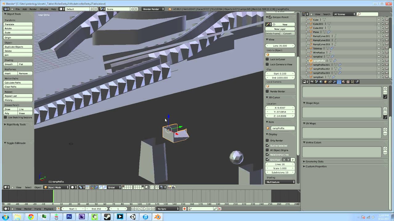 Blender Tutorial: Bezier & NURBS Curves, Bevel, Extrude, Sweeping a Shape