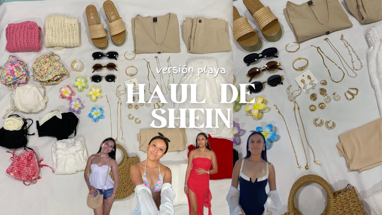 Haul SHEIN/bikinis+accesorios+ropa para la playa