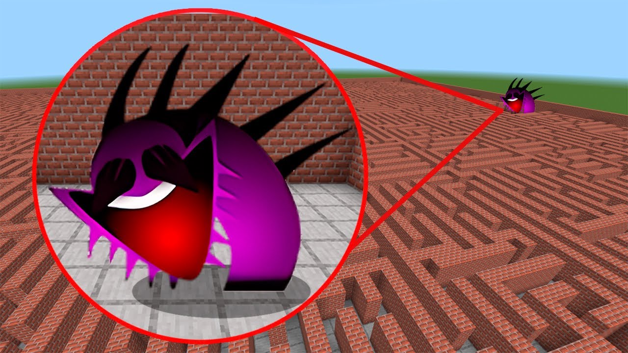 NEW Sprunki DURPLE Phase ??? in MAZE ! Minecraft Incredibox ADDON