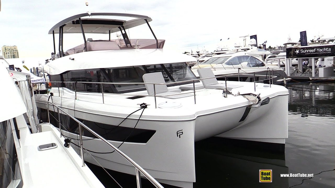 2019 Fountaine Pajot MY 44 Power Catamaran - Walkaround - 2018 Fort Lauderdale Boat Show