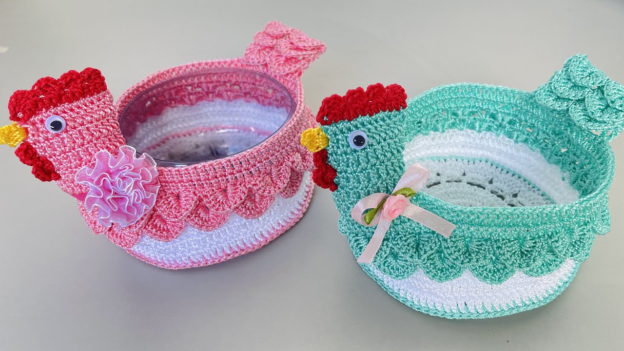 Galinha porta ovos em crochê rápida e fácil