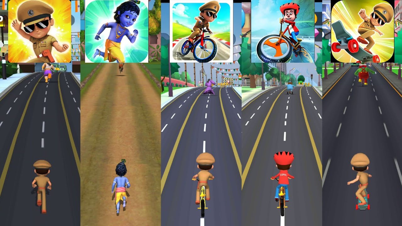 Little Singham 🆚 Little Krishna 🆚 Little Singham Cycle Race 🆚 Golmaal Jr🆚Little Singham Super Skater