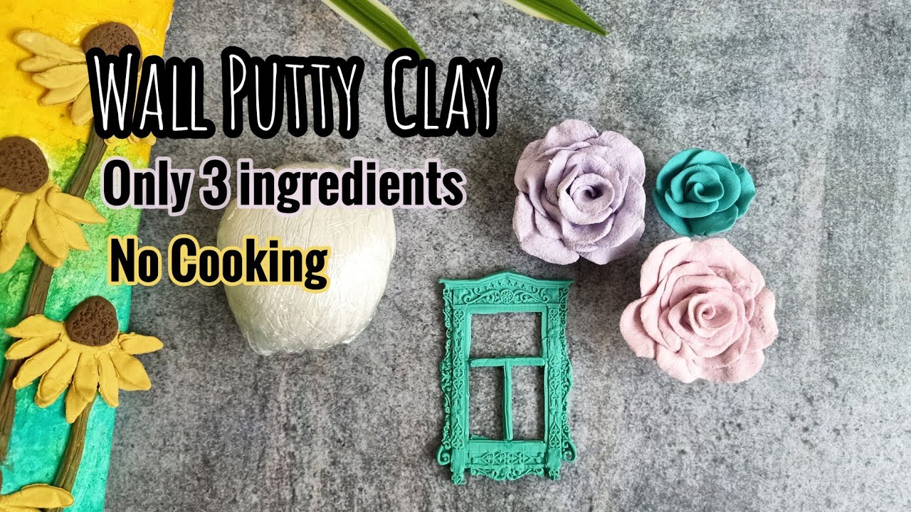 Homemade Air Dry Clay | Wall Putty Clay Recipe | How to make clay at home