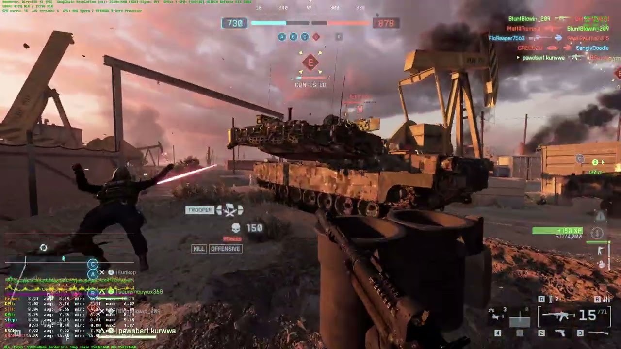 Battlefield 6: RTX 5080 + 9800X3D / 1440p, Overkill Settings No DLSS