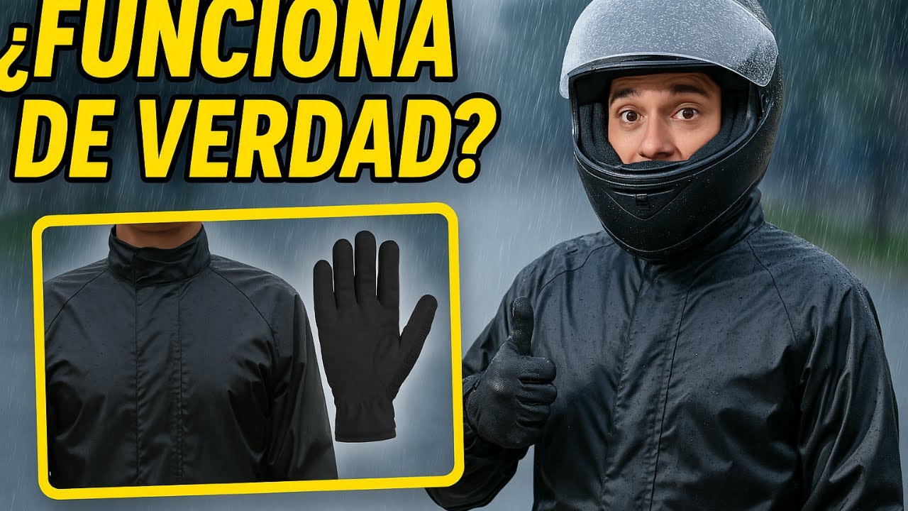 ¿Sirve o No? Probando Impermeable y Guantes para Lluvia en Moto