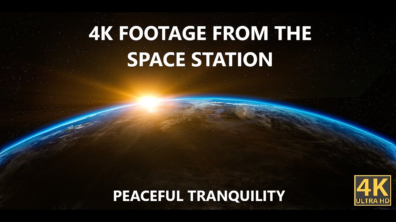 4K Space Station calming and tranquil.