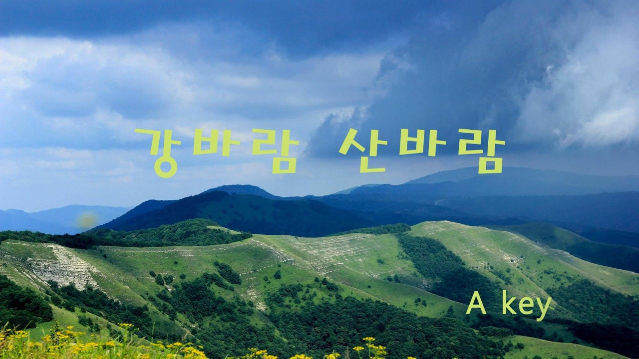 [강바람 산바람#박태현][동요][마음이 편안해지는 동요][분산화음][Tremolo Harmonica (A key)]