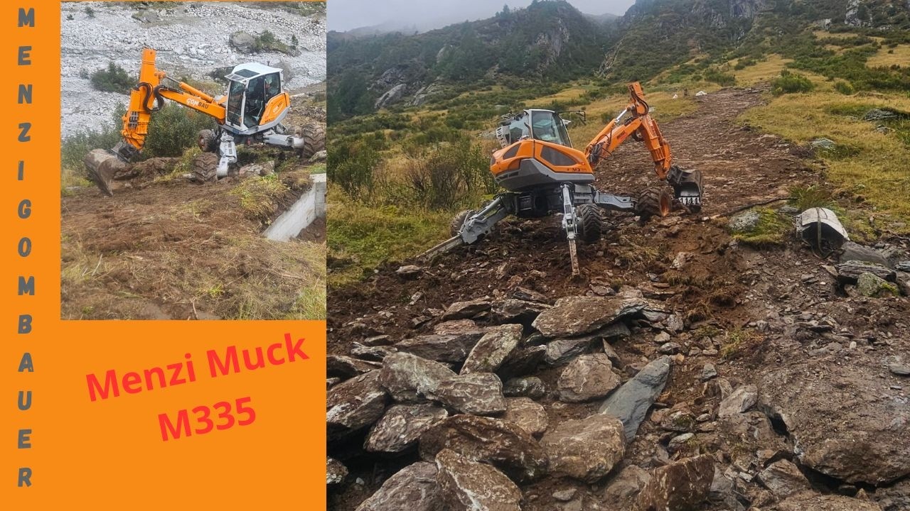 Menzi Muck M335 Nur noch wenige Schritte! Extreme Arbeiten auf steilem Gelände