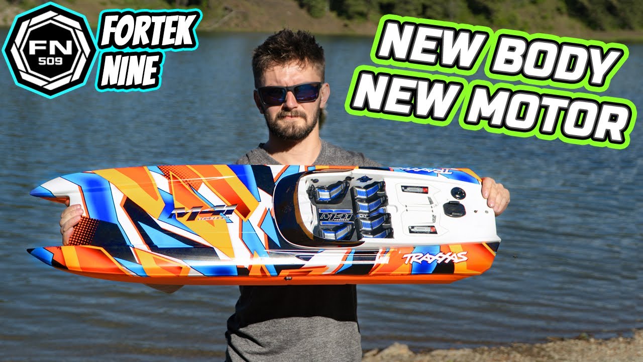 Traxxas M41 Boat Run with New Hull and Motor Swap