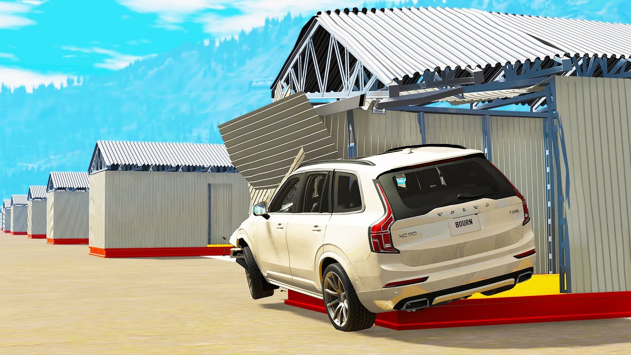 Cars vs Metal Sheds – BeamNG.Drive