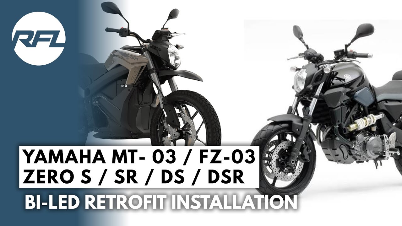 Yamaha MT- 03 / FZ-03 - Zero S / SR / DS / DSR | Bi-LED Headlight Projector Upgrade DIY installation
