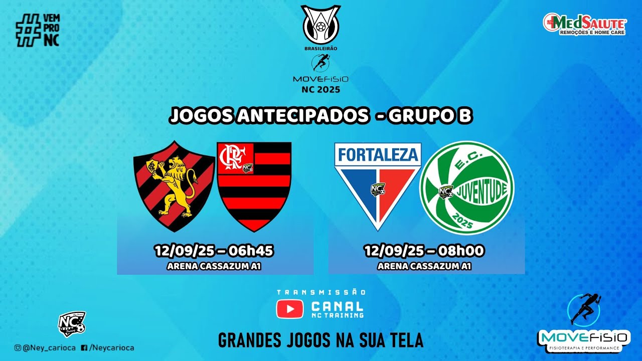 SPORT x FLAMENGO / FORTALEZA x JUVENTUDE - JOGOS ANTECIPADOS BRASILEIRÃO MOVEFISIO NC 2025 ARENA A1