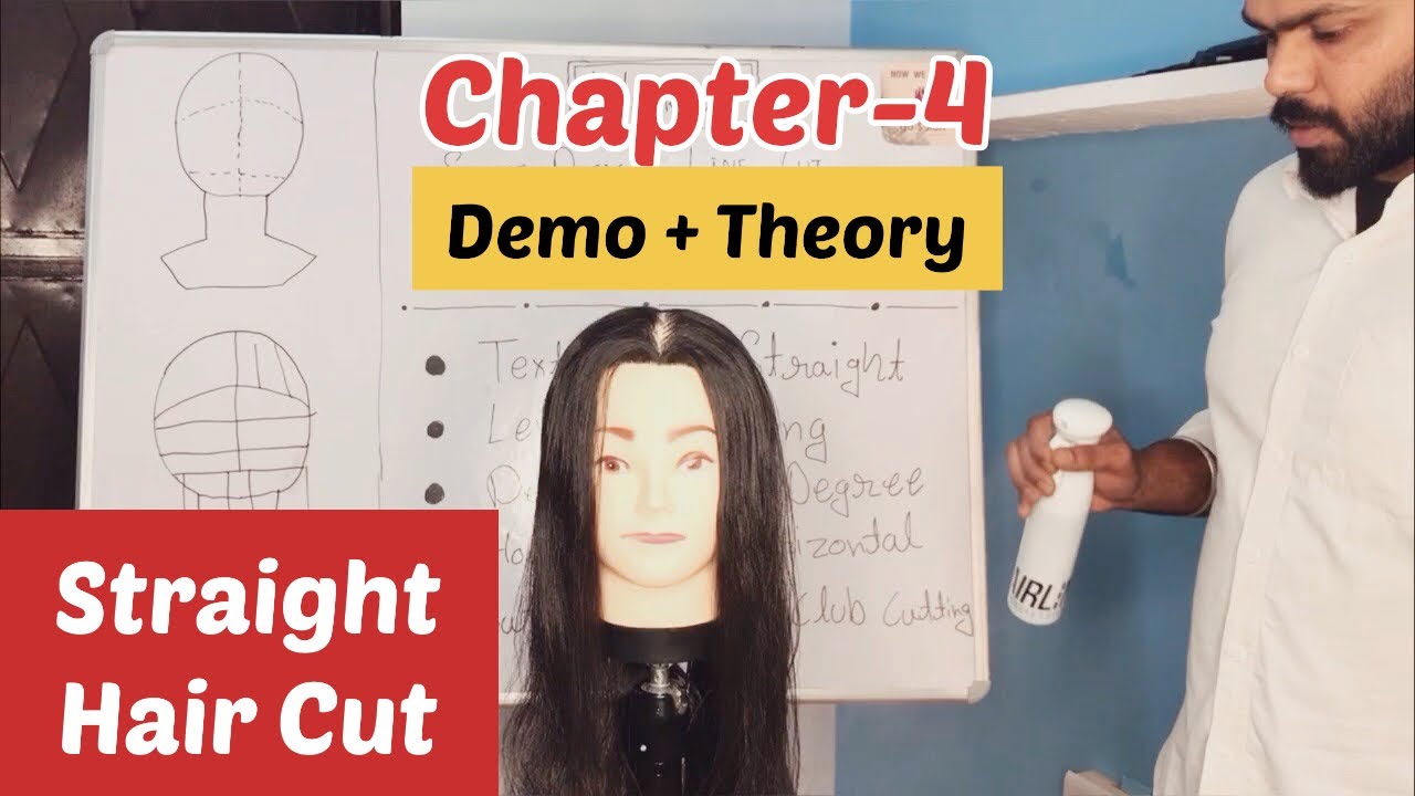 One length hair cut + theory | straight hair cut | full hair course | ghar pe salon ka kaam sikhe