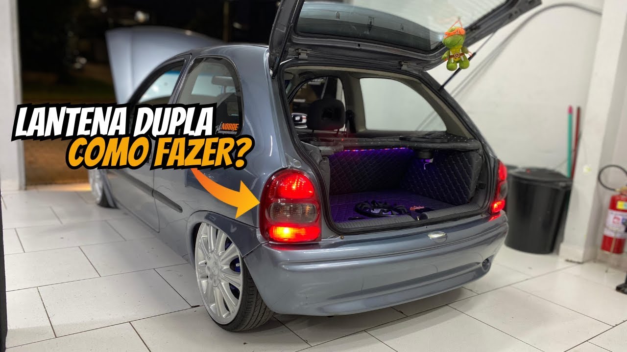 LANTERNA DUPLA NO CORSA WIND - COMO FAZER? (FAMOSA LUZ DE NEBLINA)