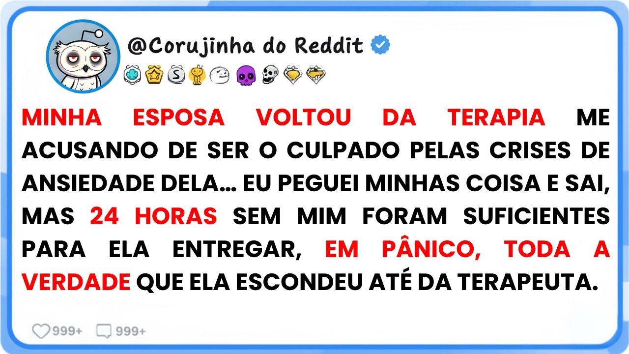Minha esposa saiu da terapia dizendo que eu era a causa da sua ansiedade&hellip; at&eacute; eu desaparecer...