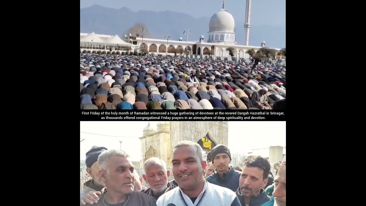 First Friday of the holy month of Ramadan huge gathering of devotees at Dargah Hazratbal in Srinagar
