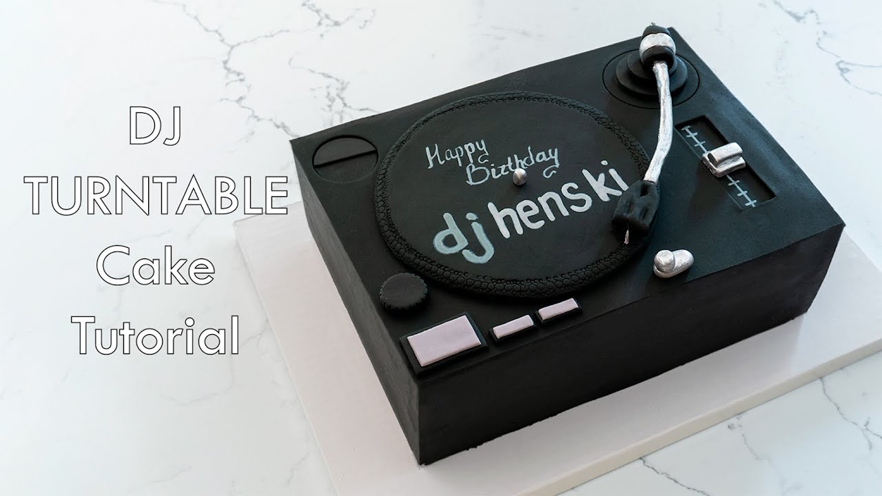 DJ Turntable Fondant Cake Tutorial