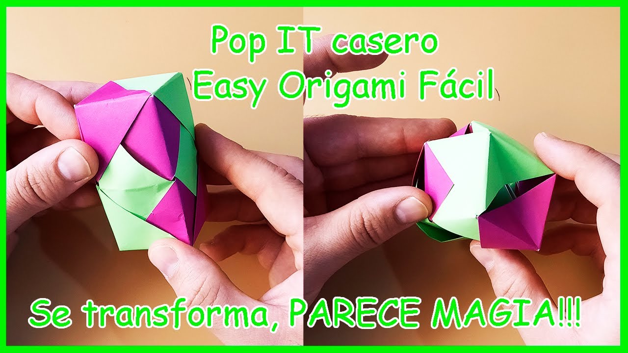 ⫸ Juguete Antiestrés Casero | Hexaedro Fidget Toy | Origami 3D | 4 piezas