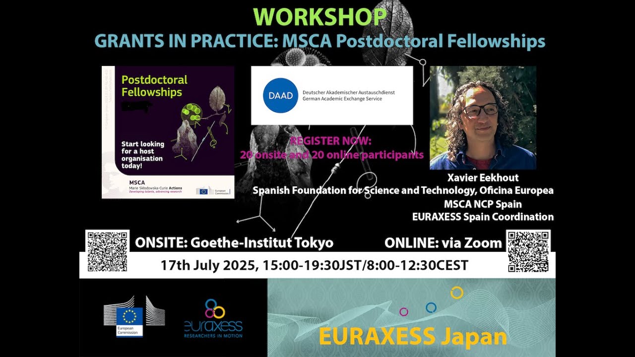 WORKSHOP! Grants in Practice: MSCA Postdoctoral Fellowships 2025