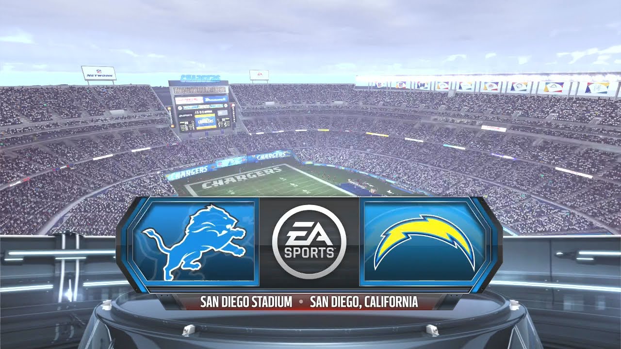Madden NFL 16 - Detroit Lions Vs San Diego Chargers Simulation Week 1