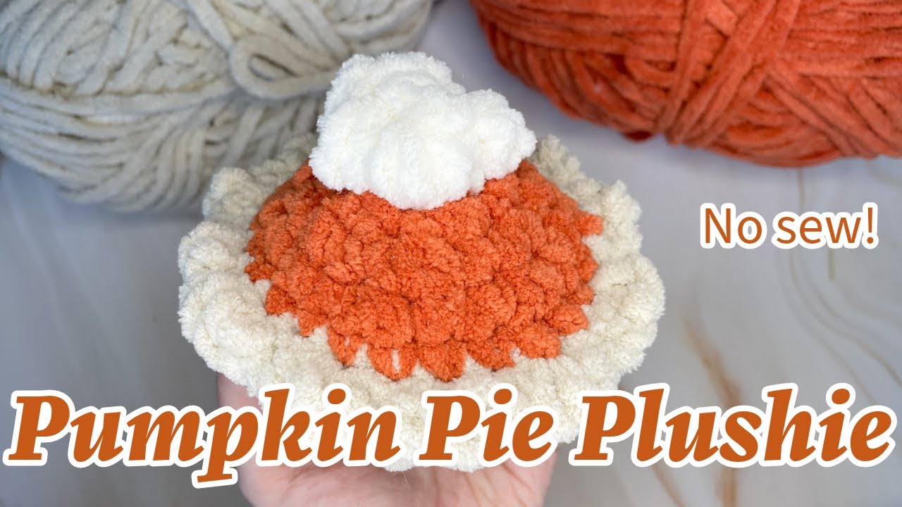 How to Crochet a Plushie Pumpkin Pie - Easy DIY Tutorial | No Sew & Beginner Friendly!