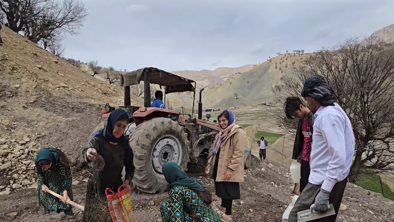 a tractor, a big decision; The story of building a pool in hard times