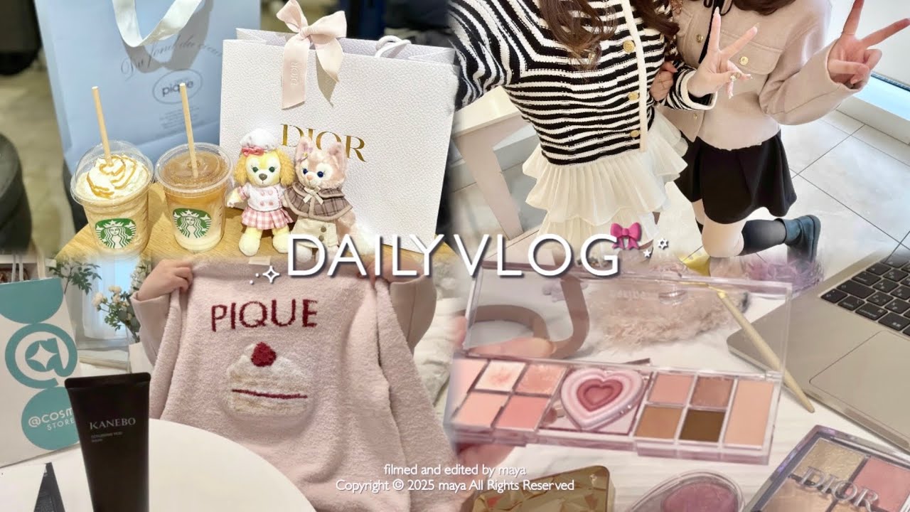 vlog┊買い物好きな社会人の休日🎀🍥最近のヘアセット‎⊹♡友達とショッピング☁️購入品紹介