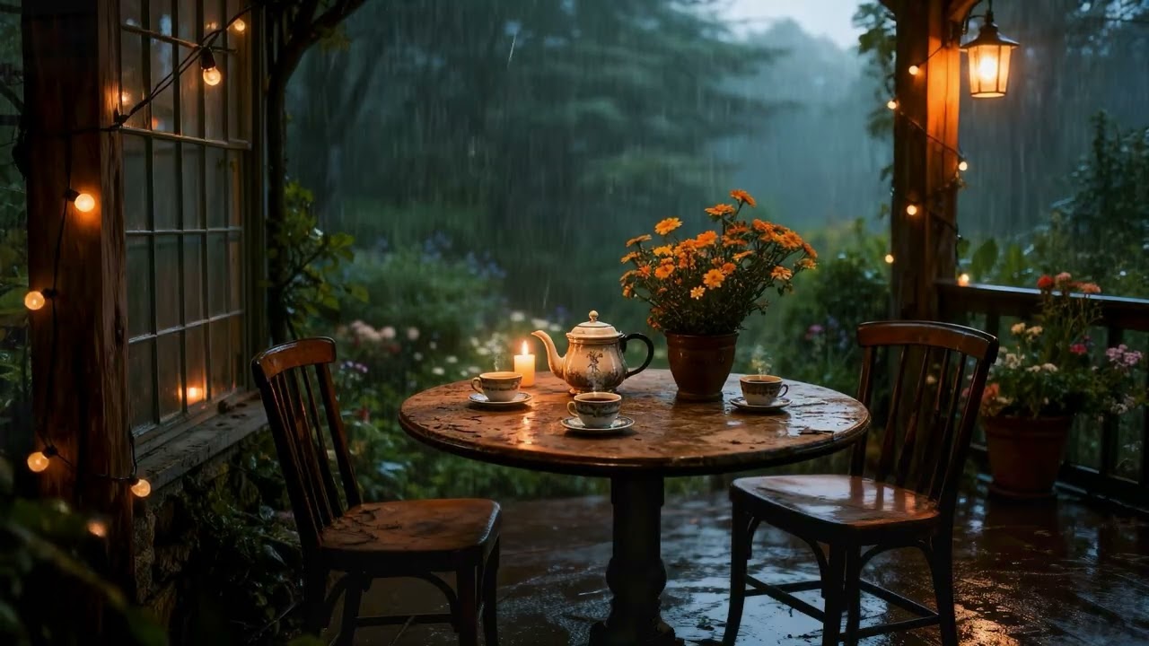 The soothing sound of rain is the music played by nature, Helps relax and sleeping