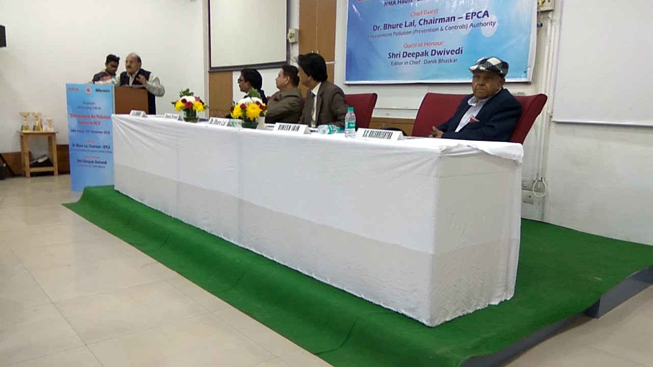 Dr Bhure Lal Chairman EPCA addressing NMA  NIPM workshop at Noida