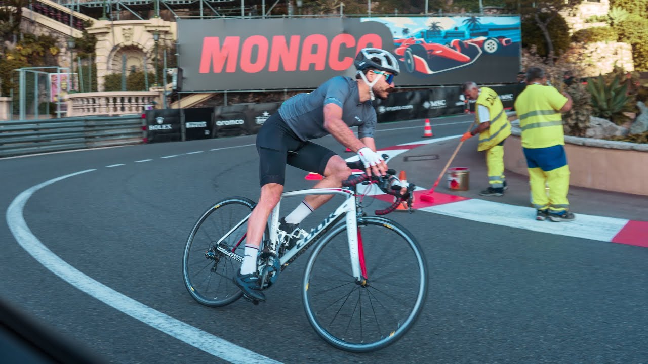 Onboard cycling around the Monaco F1 Track