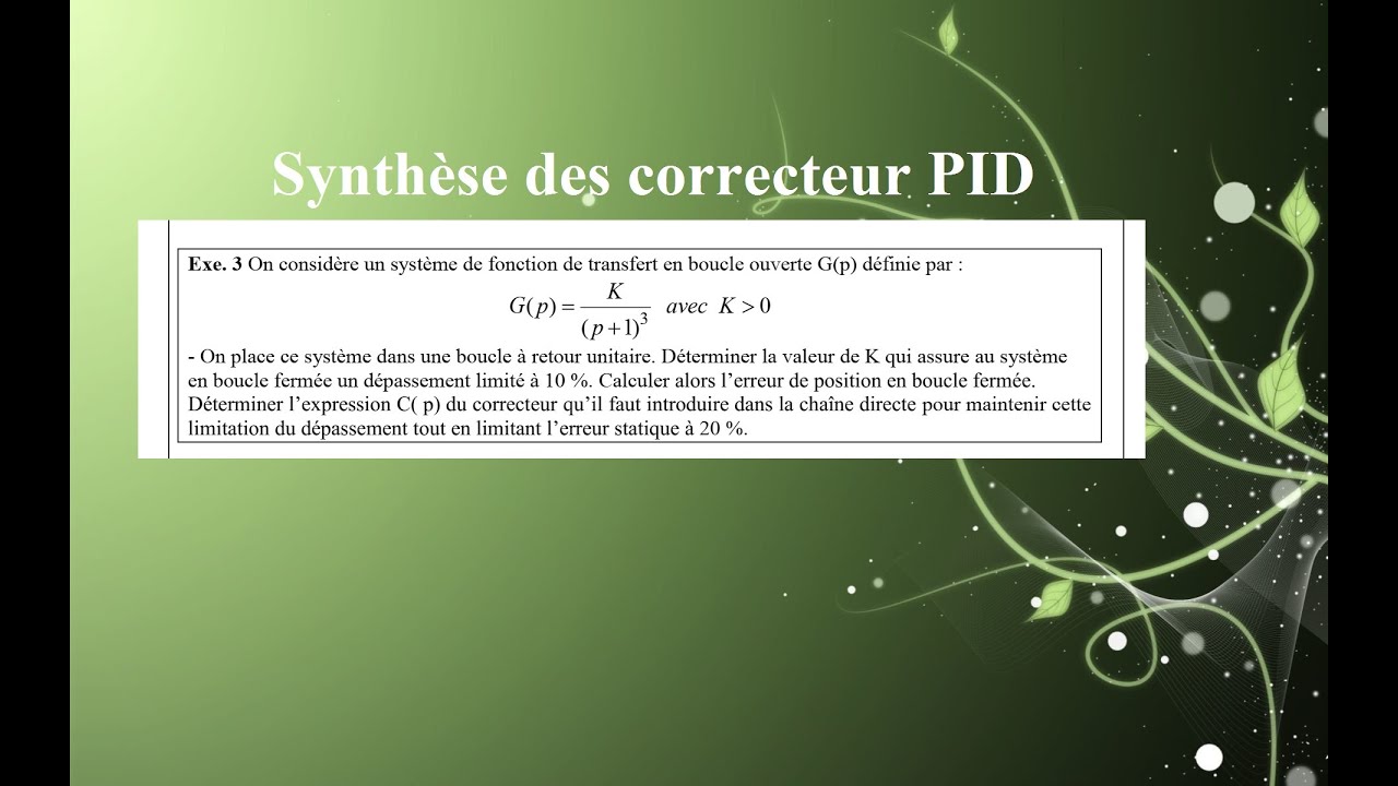 Synthèse des correcteurs: Solution de TD 1 Exercice 3