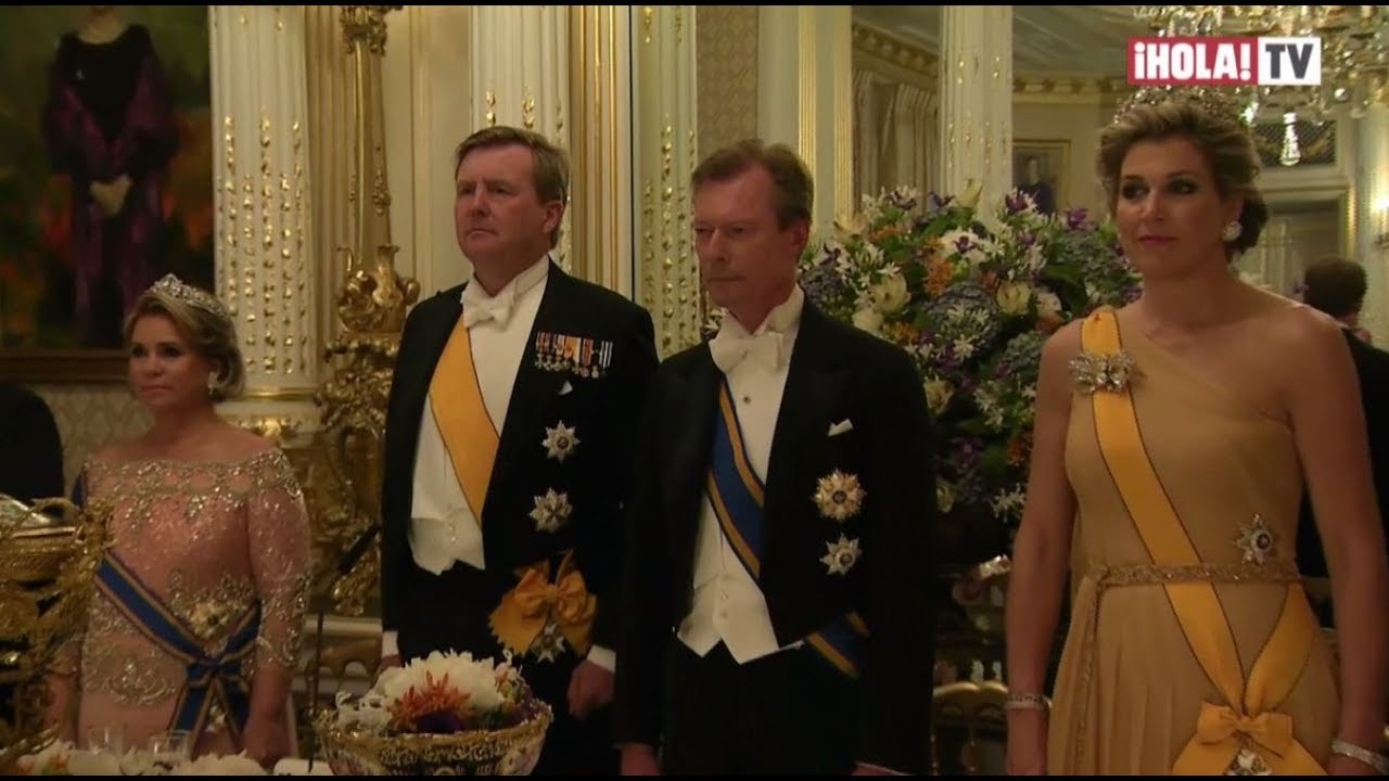Los Reyes de Holanda en la cena de gala con los grandes Duques de Luxemburgo | ¡HOLA! TV
