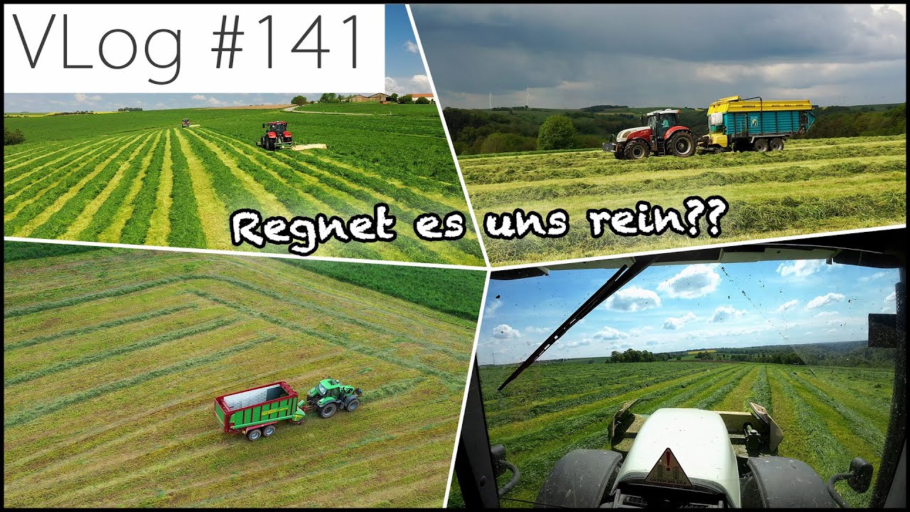 FarmVLOG#141: Mit 3 Ladewagen riskieren wir den 1.Schnitt zwischen Regenschauern